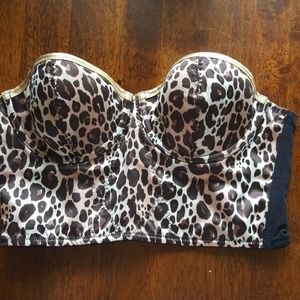 COPY - Strapless leopard bralette/crop top